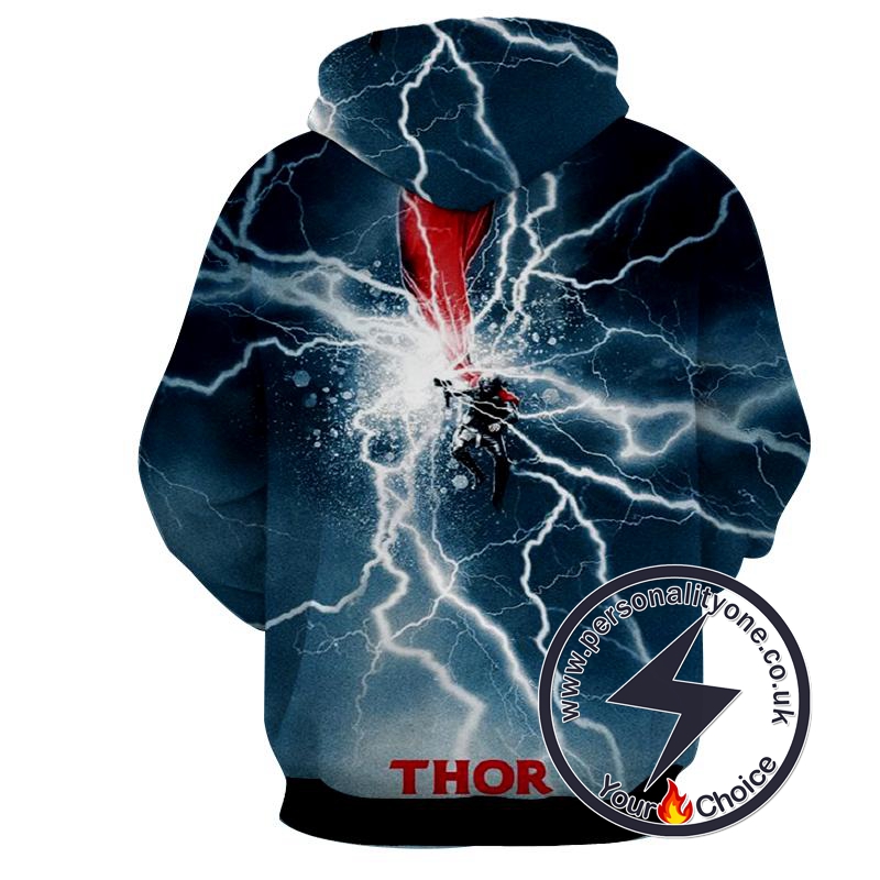 Thor Electric Attack - Thor 3D - Hoodies